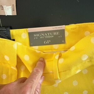 Ann Taylor Yellow Polka Dot Shorts